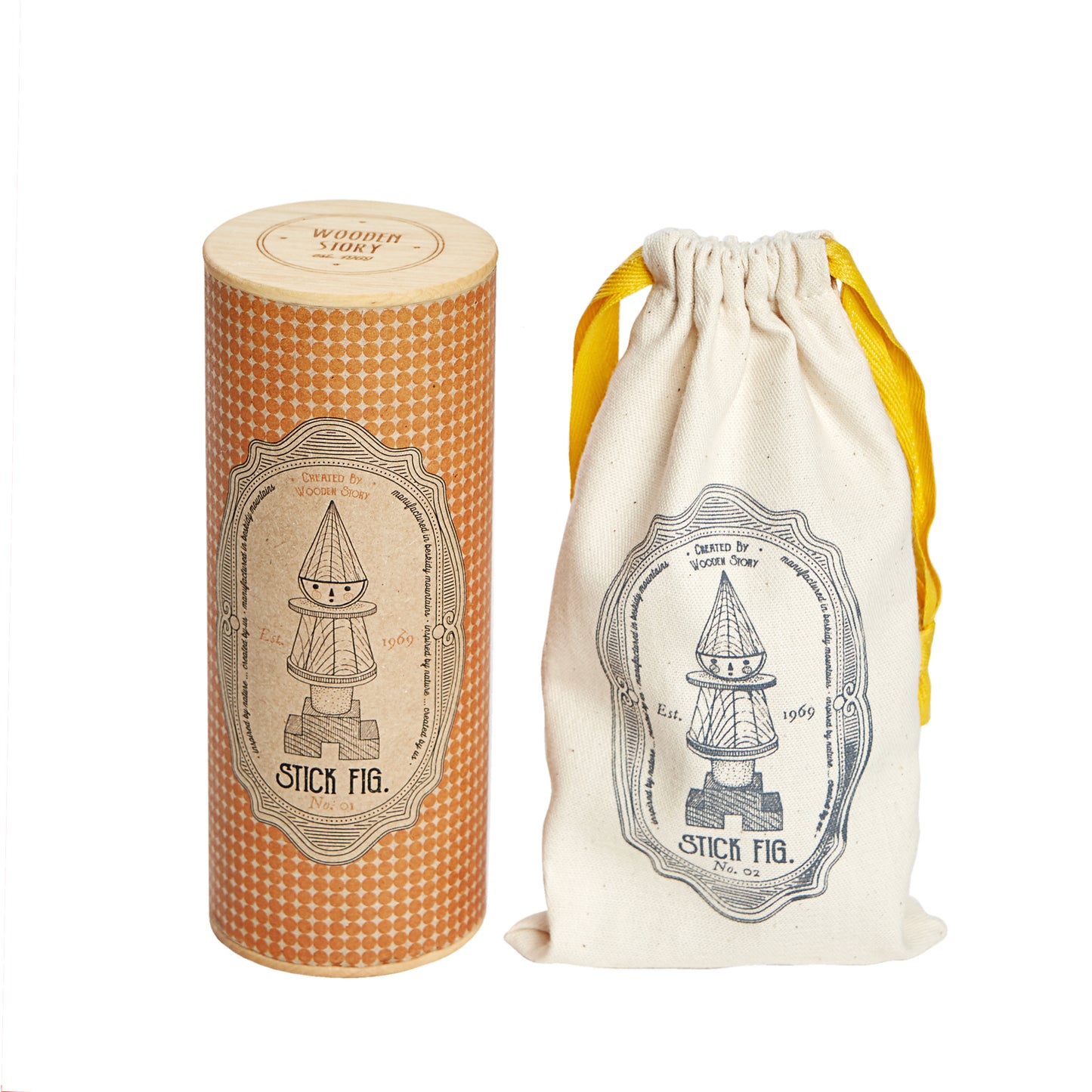 Wooden Story Stacking Toy Stick Fig No.01