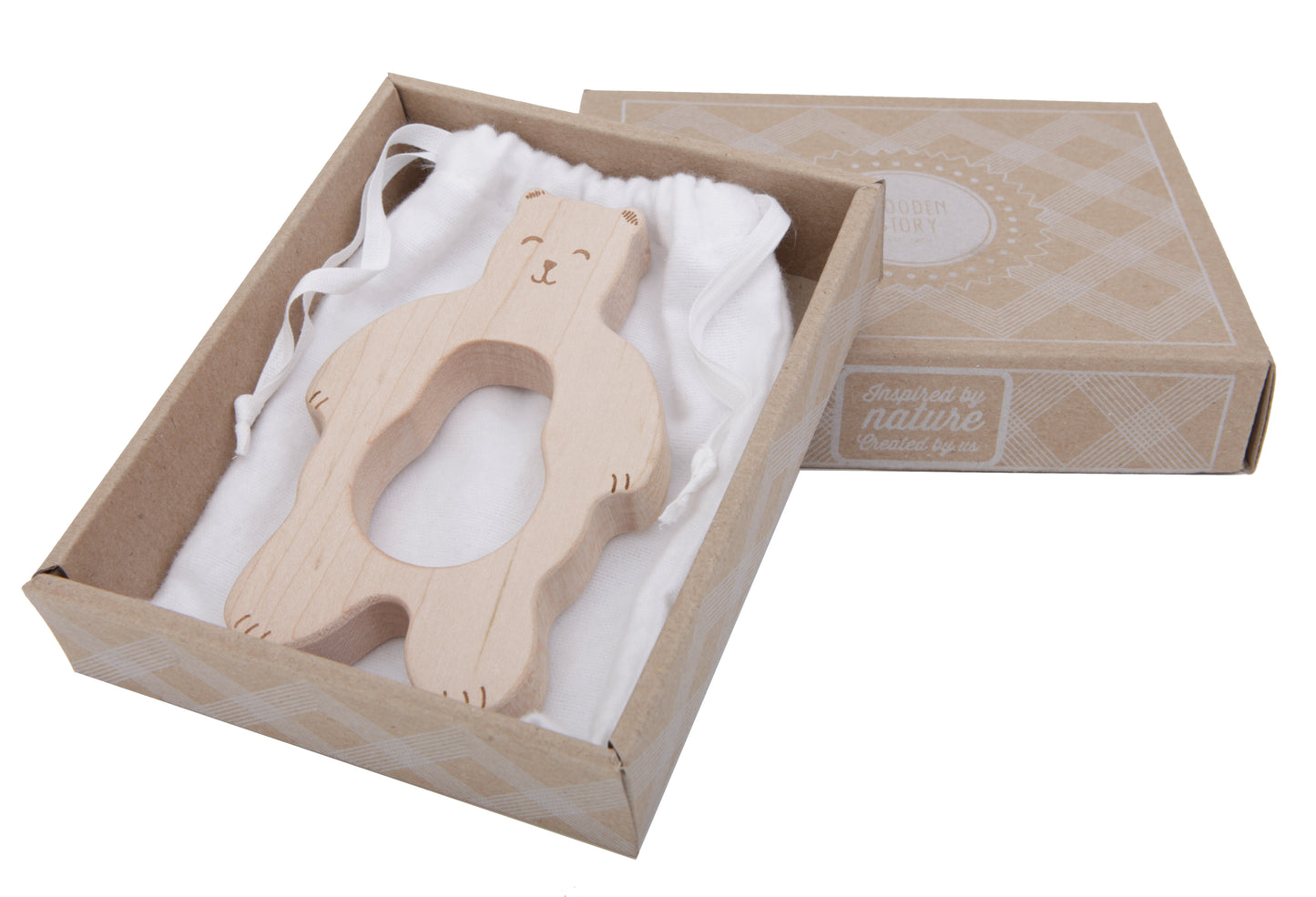 Wooden Story Wooden Teether- Smily Bear