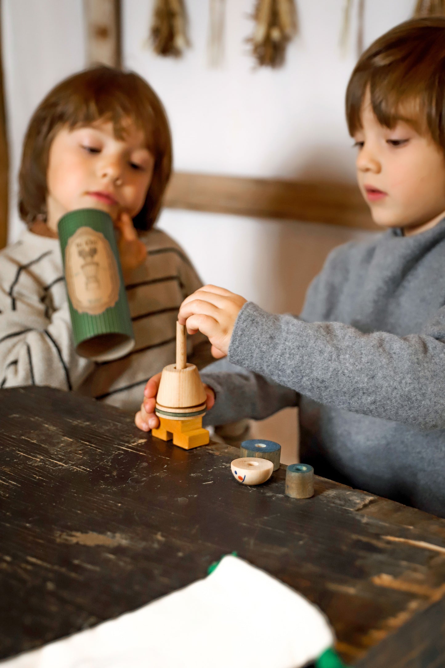 Wooden Story Stacking Toy Stick Fig No.01