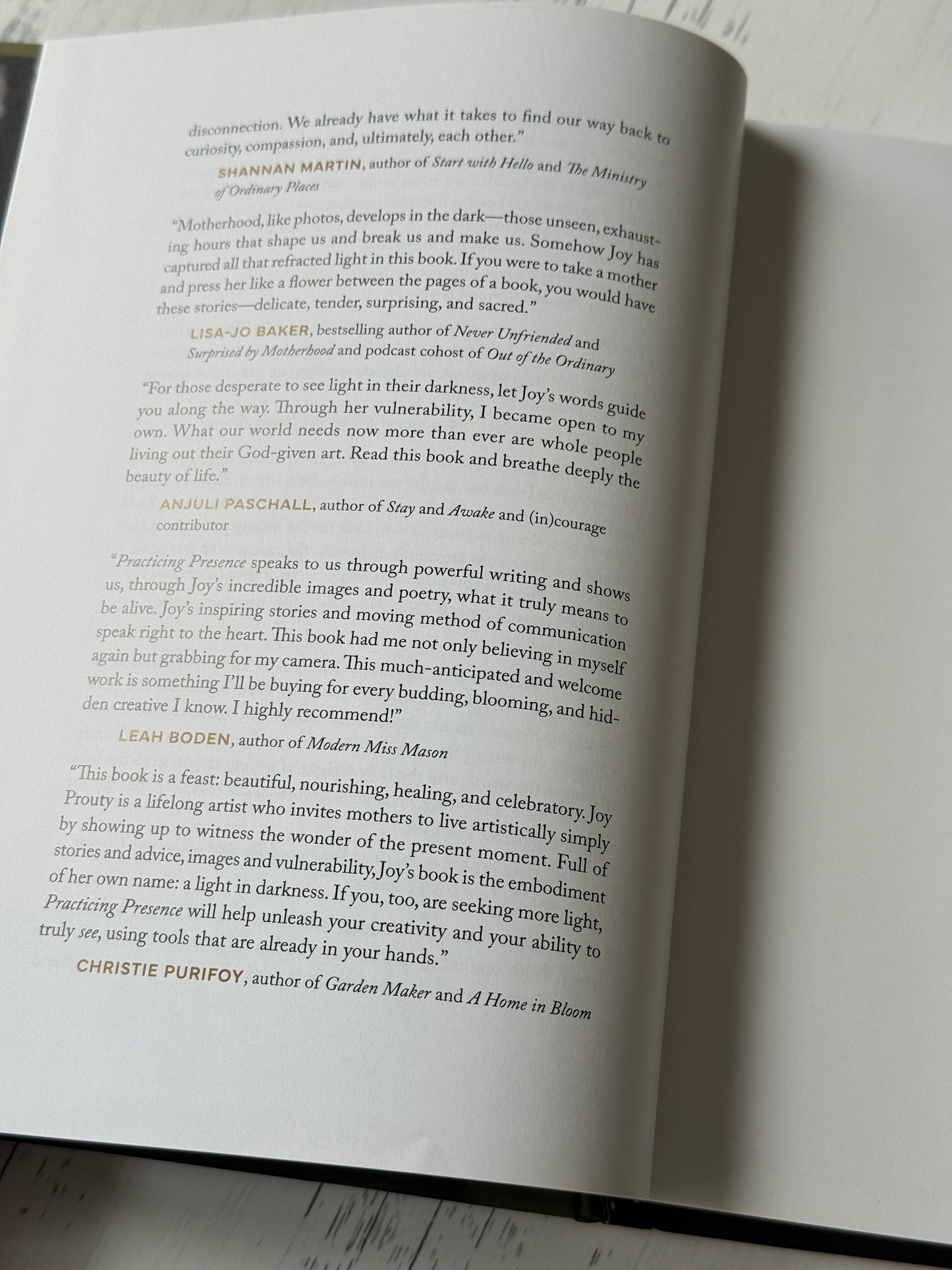 Practicing Presence: A Mother's Guide to Savoring Life Through the Photos You're Already Taking by Joy Prouty