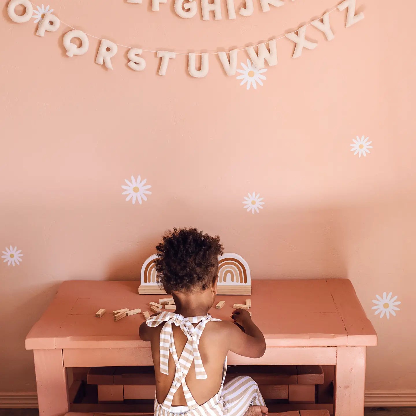 Felt Alphabet Garland White