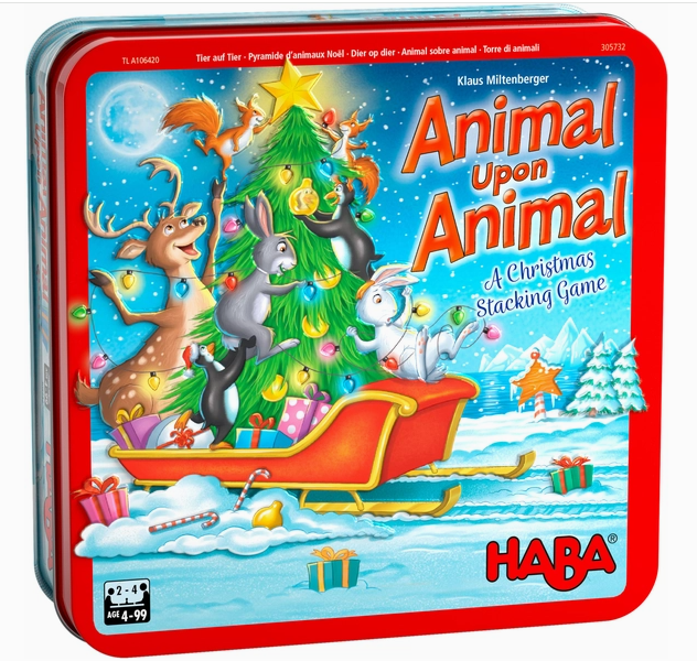 HABA Animal Upon Animal: A Christmas Stacking Game (Made in Germany)