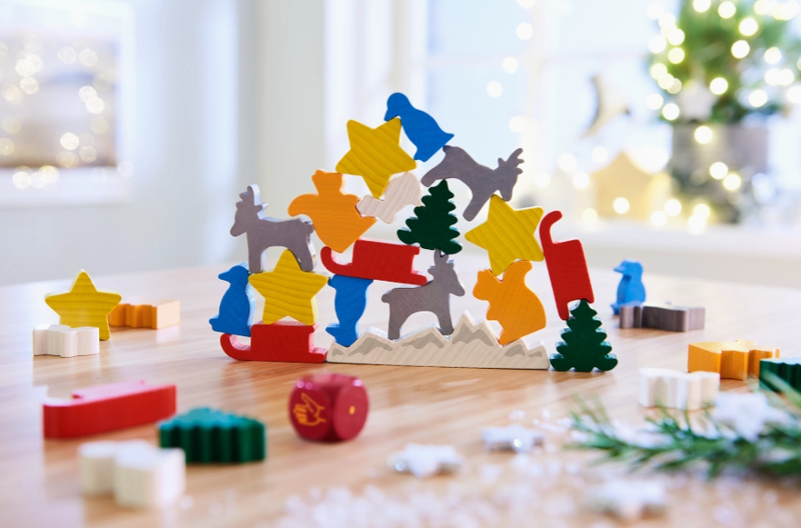 HABA Animal Upon Animal: A Christmas Stacking Game (Made in Germany)
