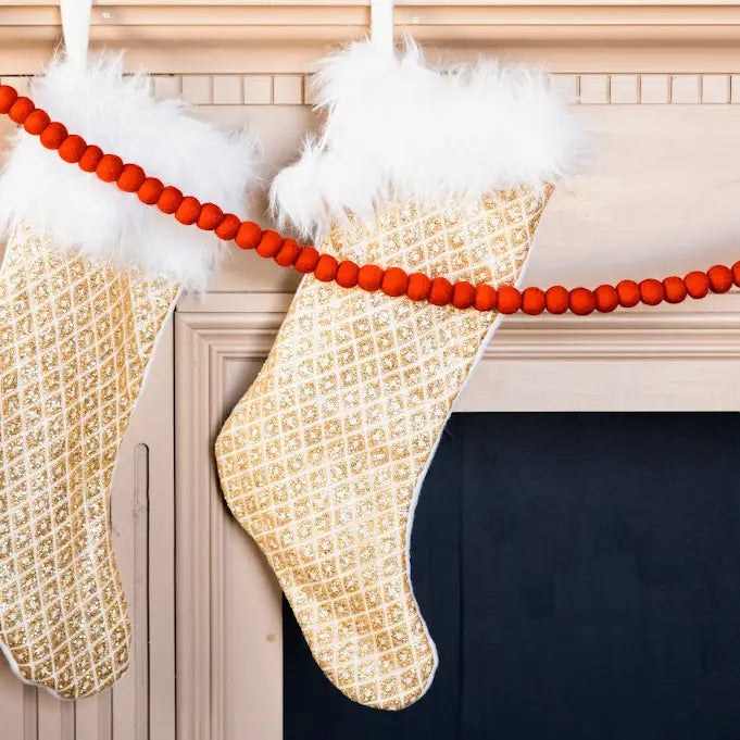 Vibrant Red Ball Garland