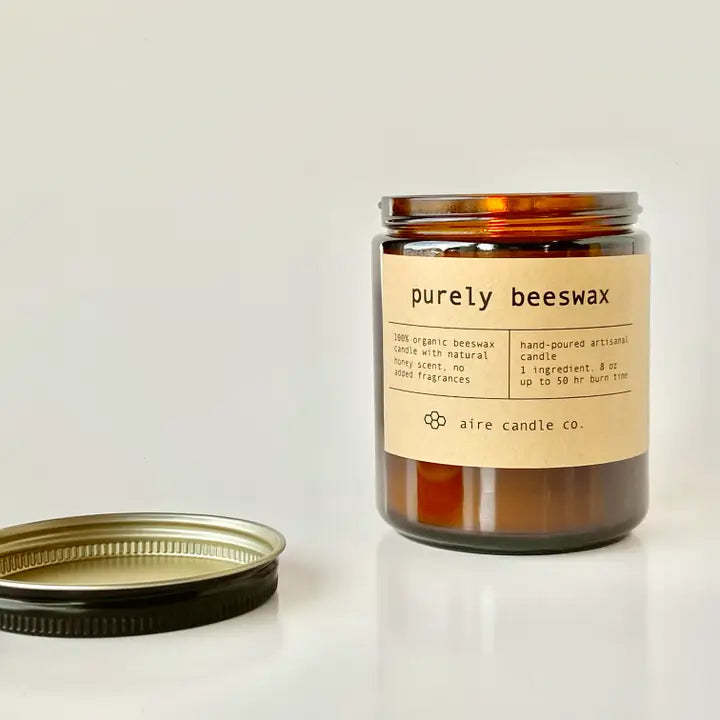 Purely Beeswax Candle from aire candle co.