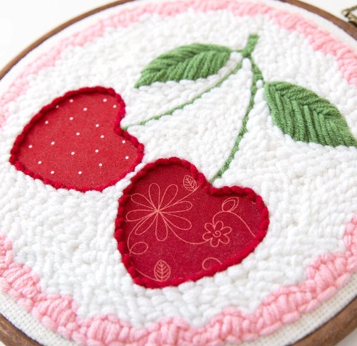 Life Is Cherry Sweet Punch Needle Embroidery Kit