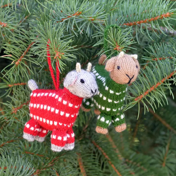 Baby Goats in Pajamas Ornament