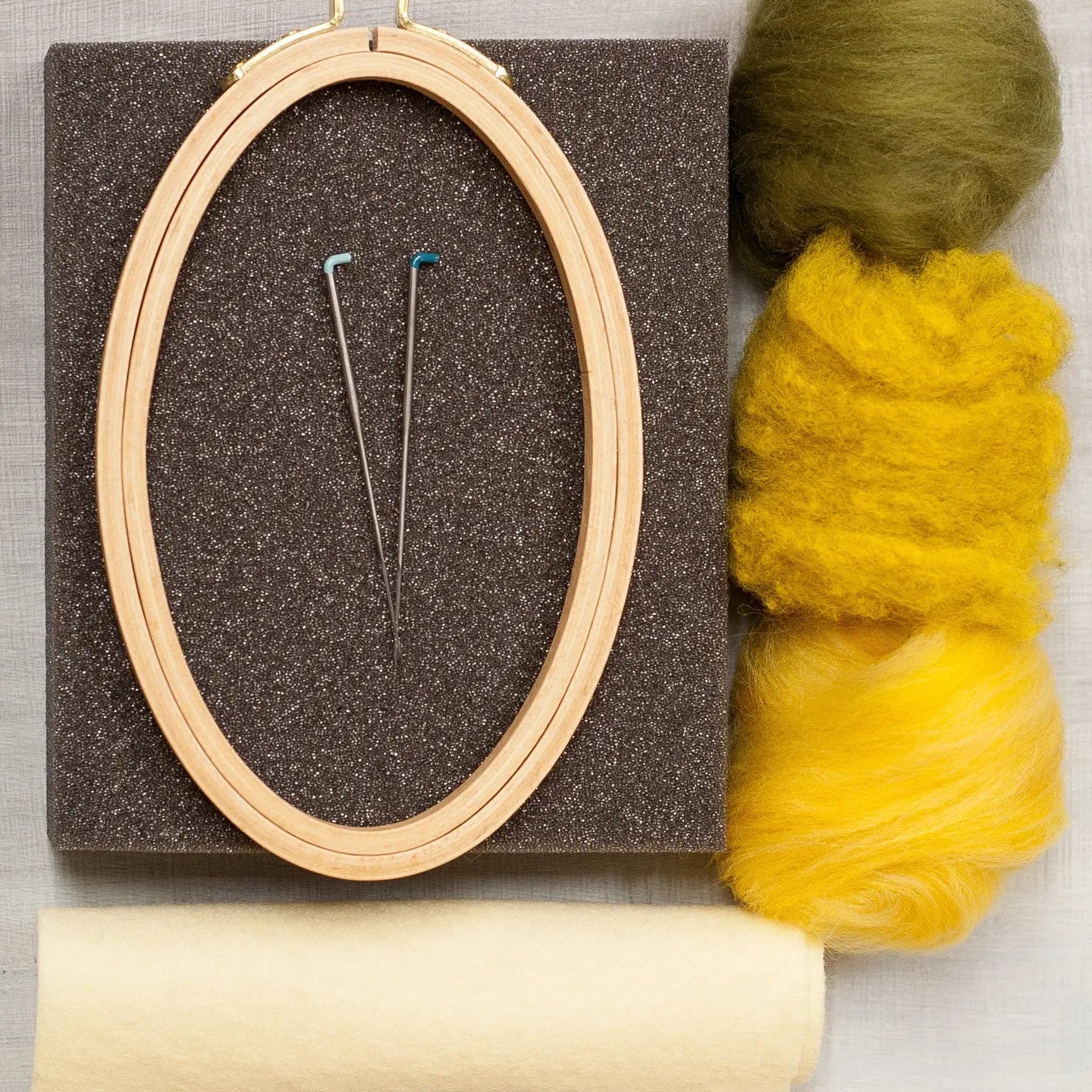 Goldenrod Wall Hanging - Needle Felting Kit - Beginner
