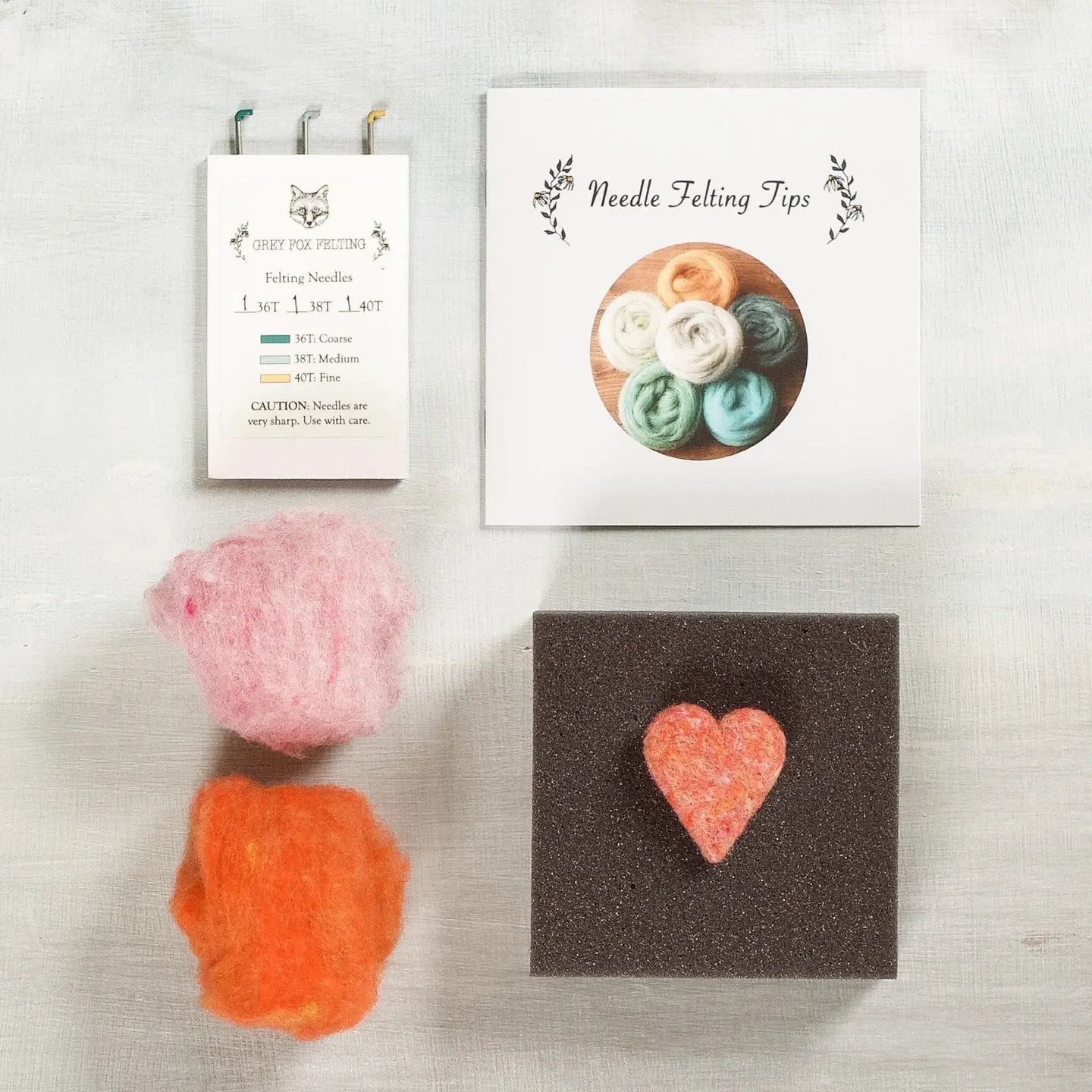 Heart - Needle Felted Kit - Beginner