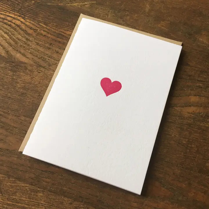 Heart Letterpress Card from Green Bird Press