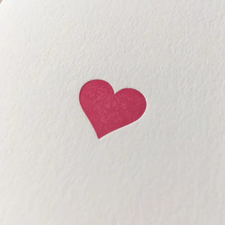 Heart Letterpress Card from Green Bird Press