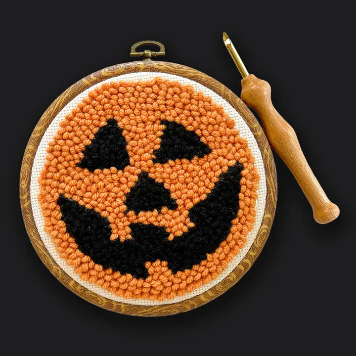 Jack-O-Lantern Punch Needle Embroidery REFILL Kit (Refill Kit)