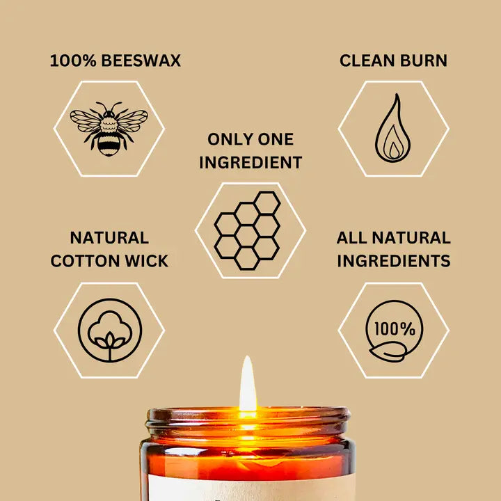 Balsam Fir Beeswax Candle from aire candle co.