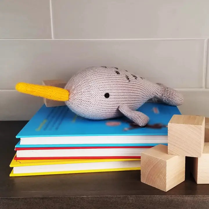 Handmade Knit Narwhal Toy