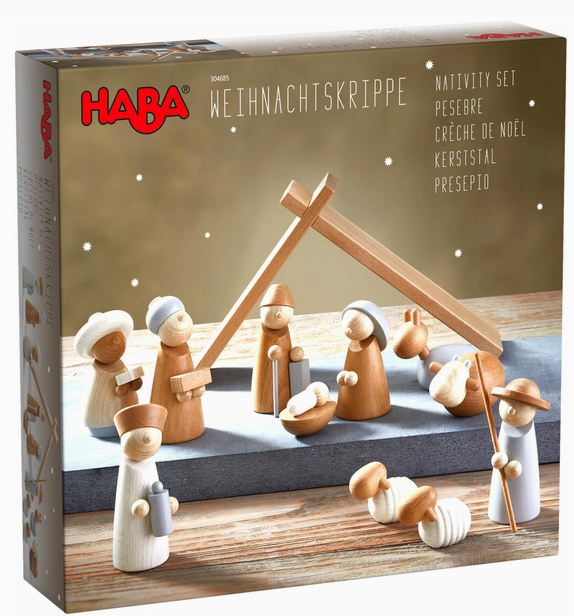 HABA Nativity Set 12 Piece Wooden Playset (Made in Germany)