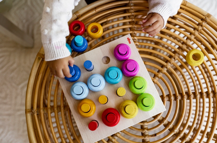 HABA Rainbow Whirls Pegging Game (Made in Germany)