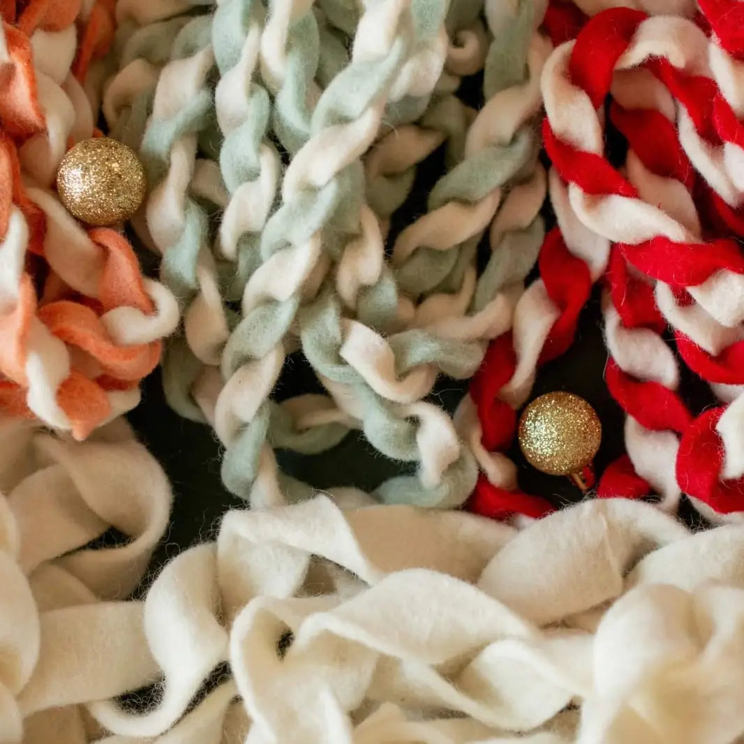 12ft Mini Twist Garland, Red