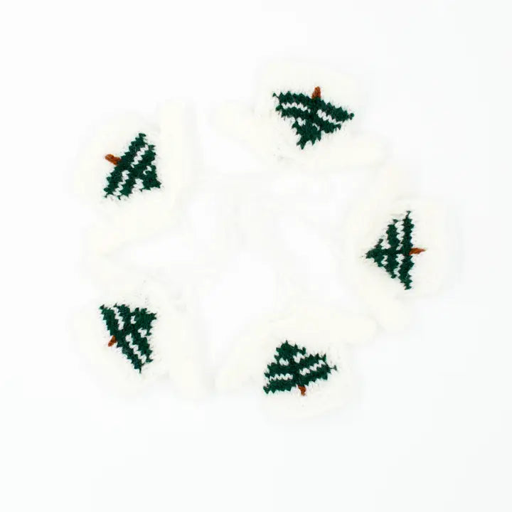 Set of 5 Mini Sweater Tree Ornaments