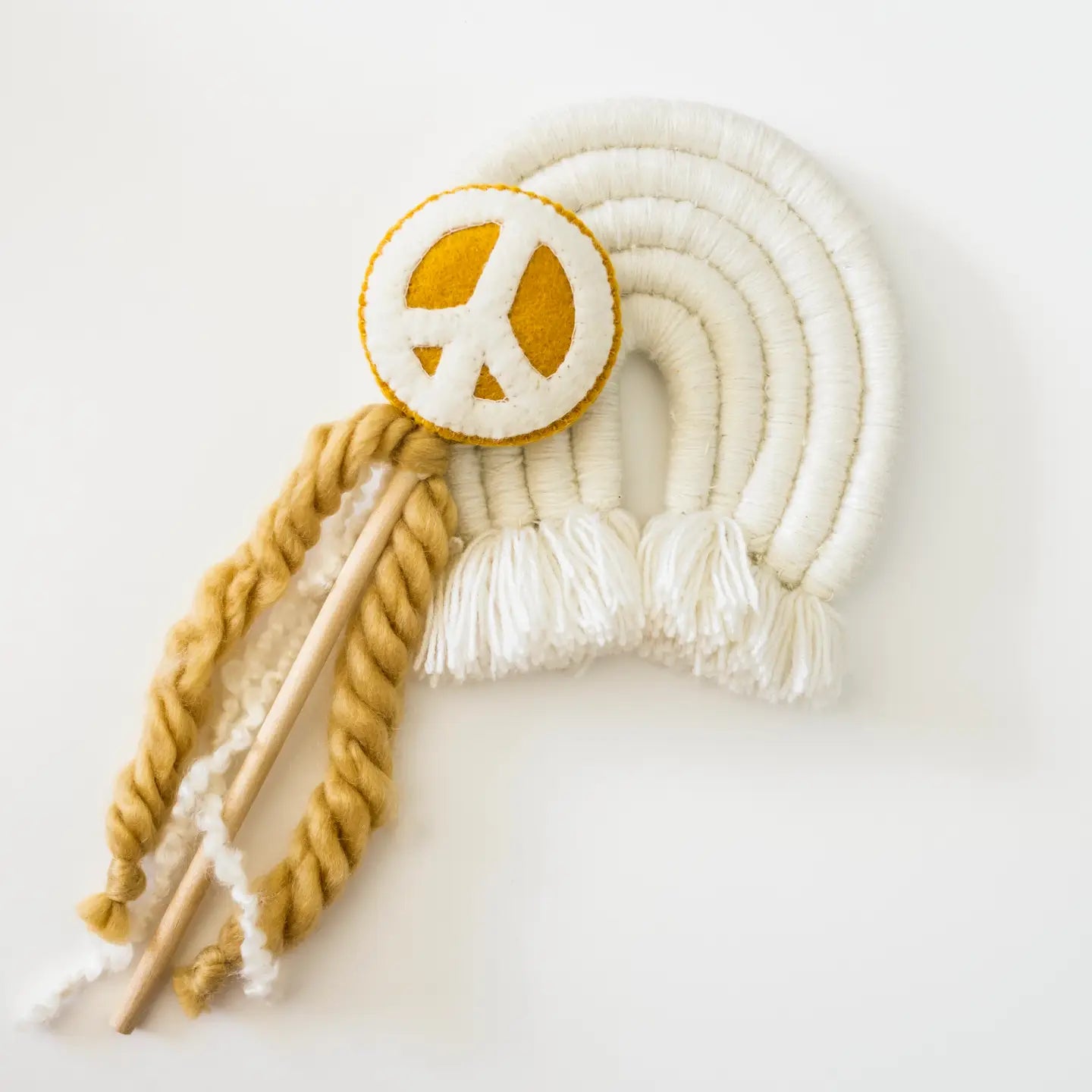 Whimsy Peace Sign Felt Wand
