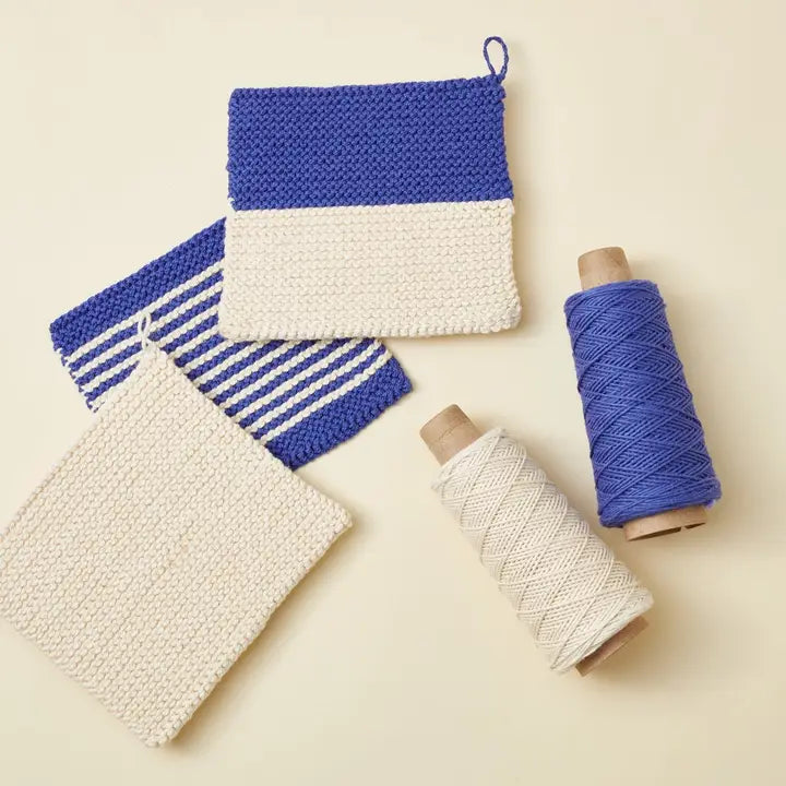 Beginner Knitting Kit - 3 Washcloths