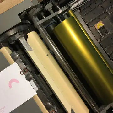 Rainbow (Yellow/Green/Blue) Letterpress Card from Green Bird Press