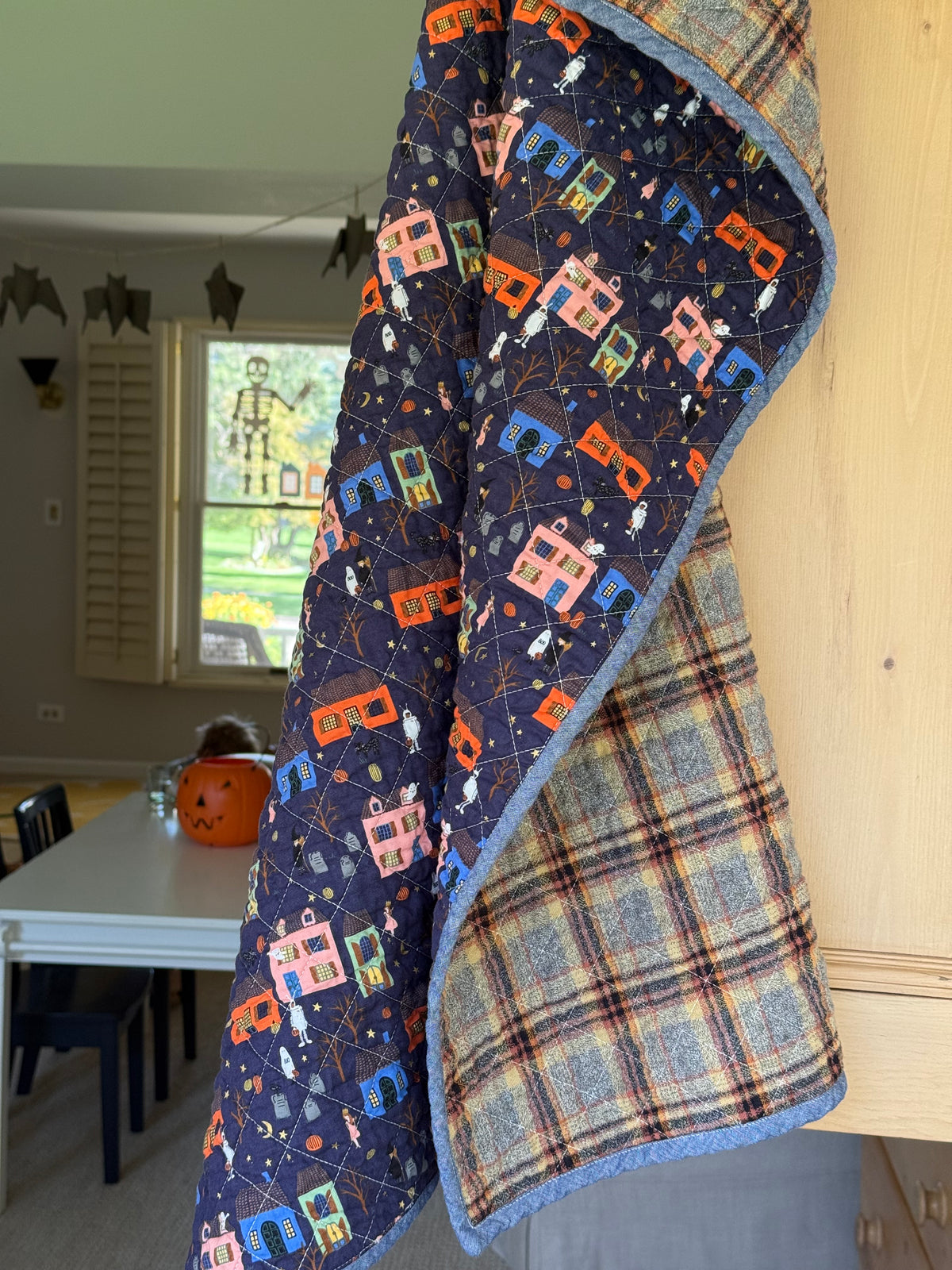 Kid Size Quilt - Halloween Night