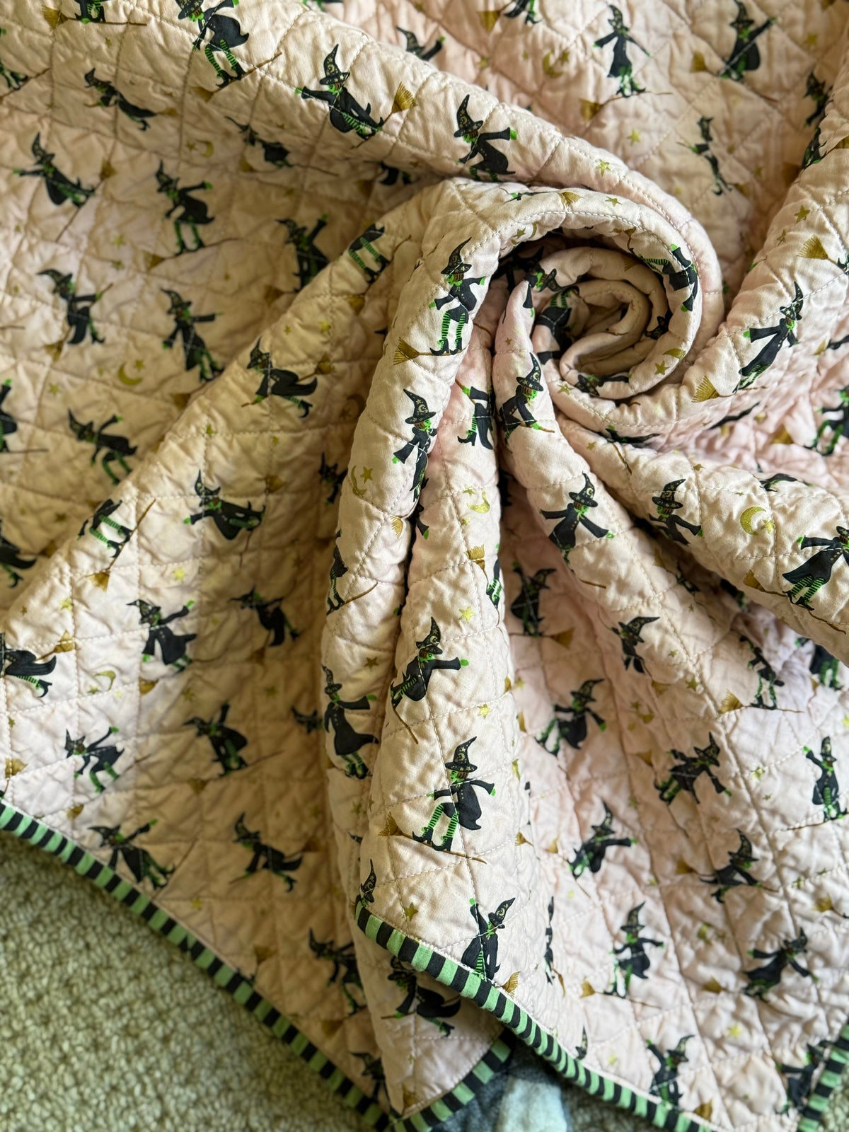 Kid Size Quilt - Blush Wicked Witches
