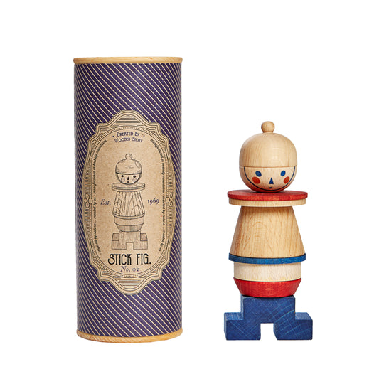 Wooden Story Stacking Toy Stick Fig No.02