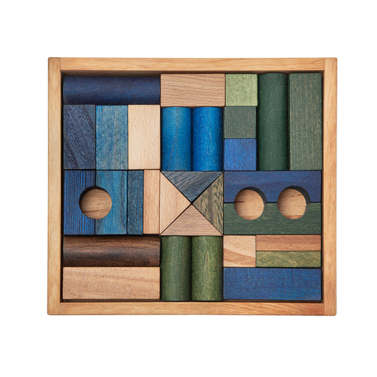 Wooden Story Cold Blocks in Tray - 30 Pieces