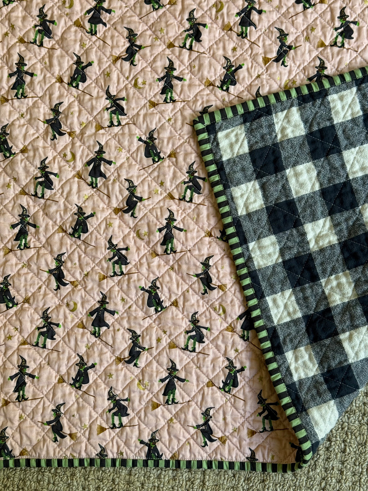 Kid Size Quilt - Blush Wicked Witches
