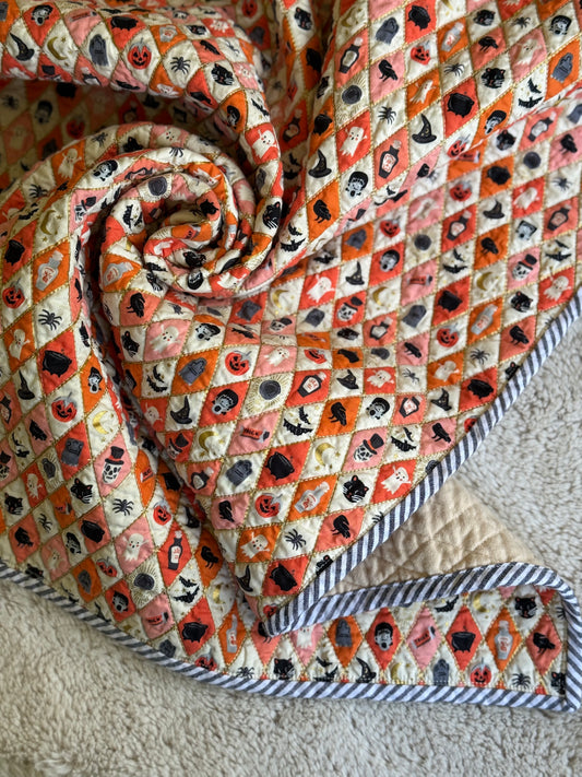 Kid Size Quilt - Halloween Argyle
