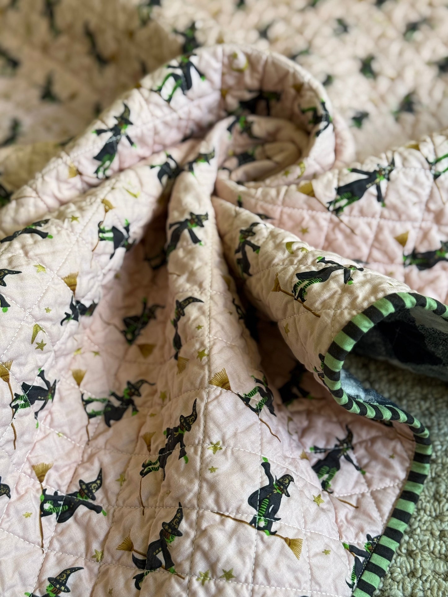 Kid Size Quilt - Blush Wicked Witches