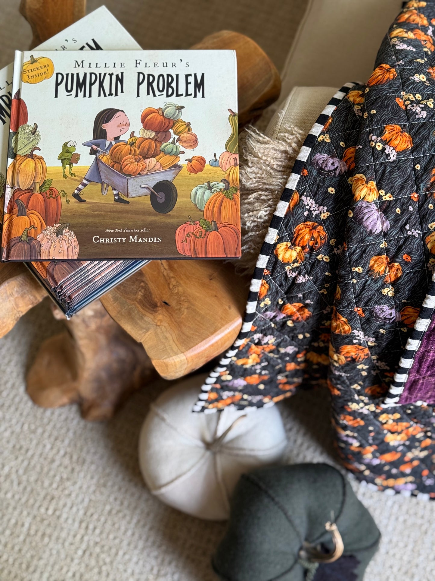 Book and Quilt Gift Set - Millie Fleur's Pumpkin Problem