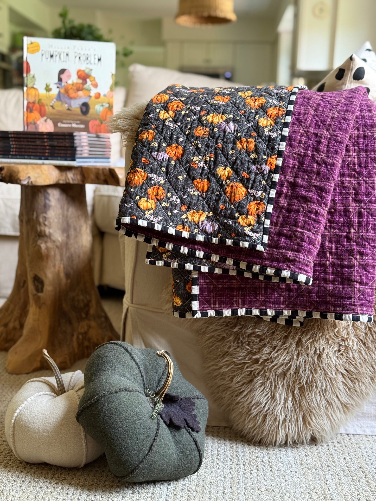 Book and Quilt Gift Set - Millie Fleur's Pumpkin Problem