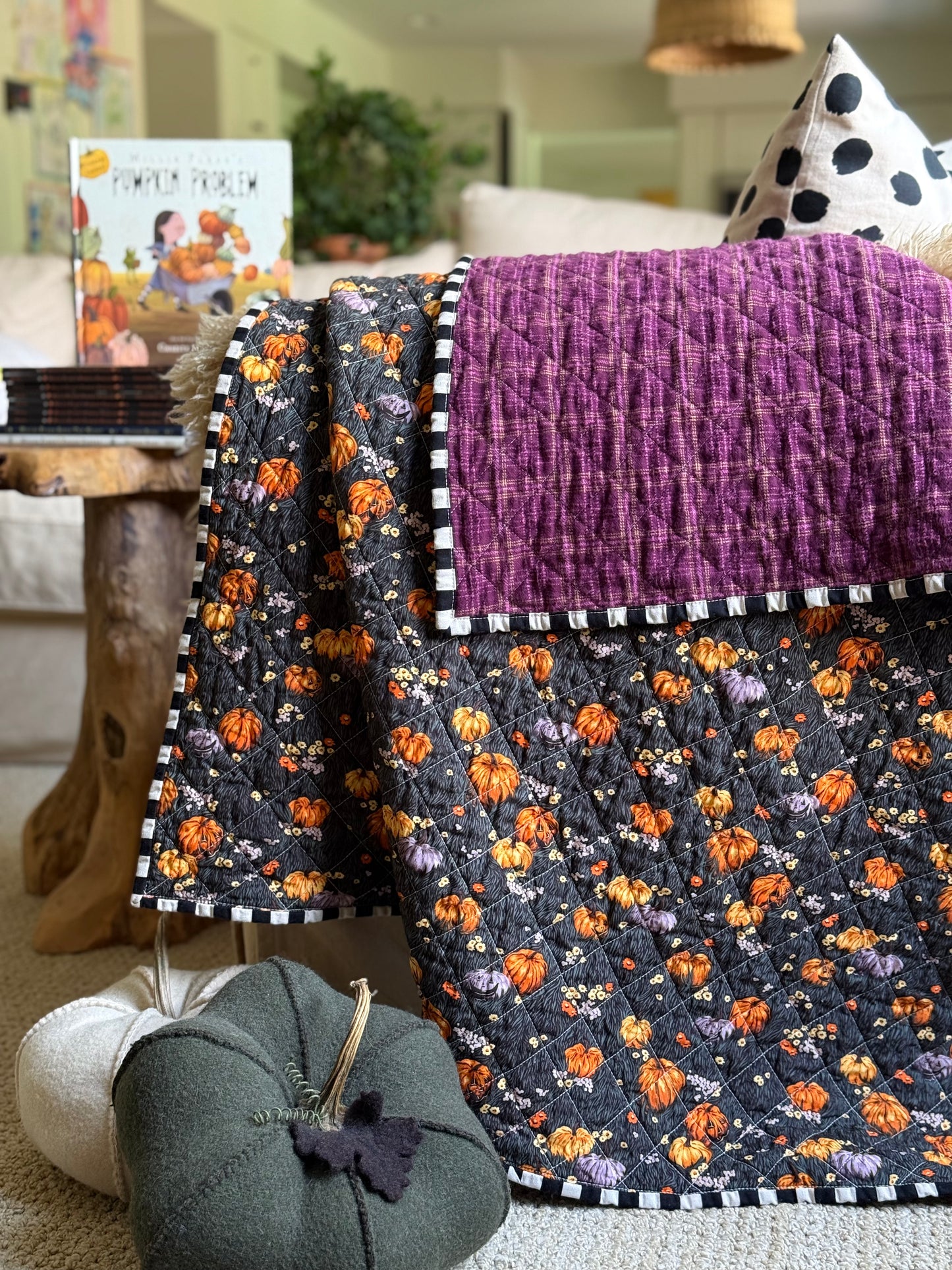 Book and Quilt Gift Set - Millie Fleur's Pumpkin Problem