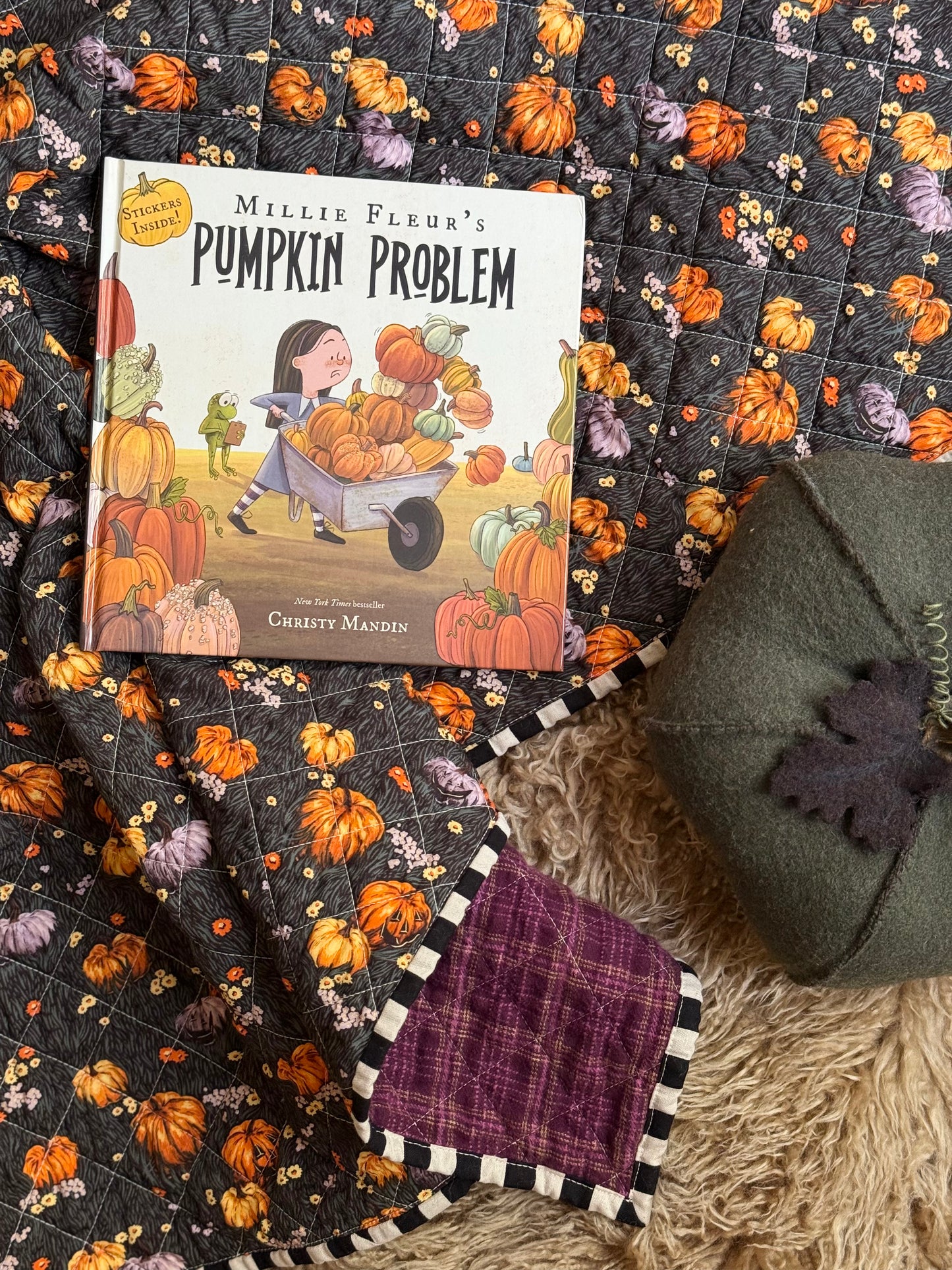 Book and Quilt Gift Set - Millie Fleur's Pumpkin Problem