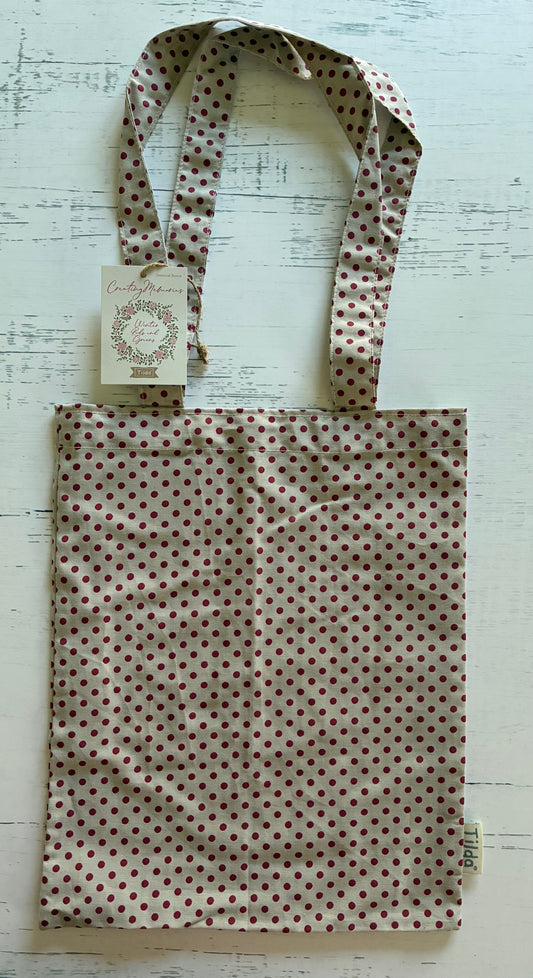 Tilda Creating Memories bag, Winter, Polkadot Red