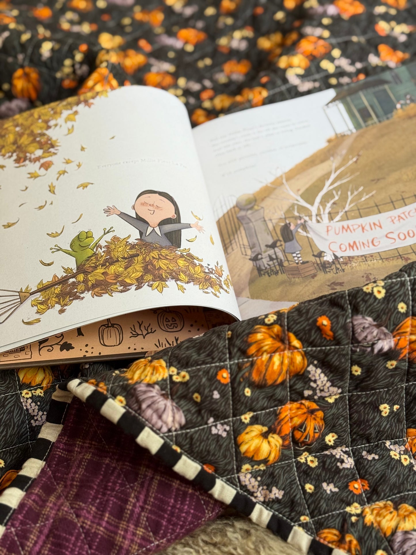 Book and Quilt Gift Set - Millie Fleur's Pumpkin Problem