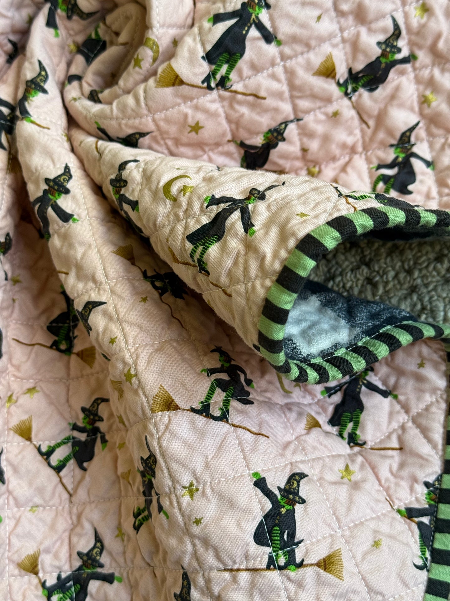 Kid Size Quilt - Blush Wicked Witches