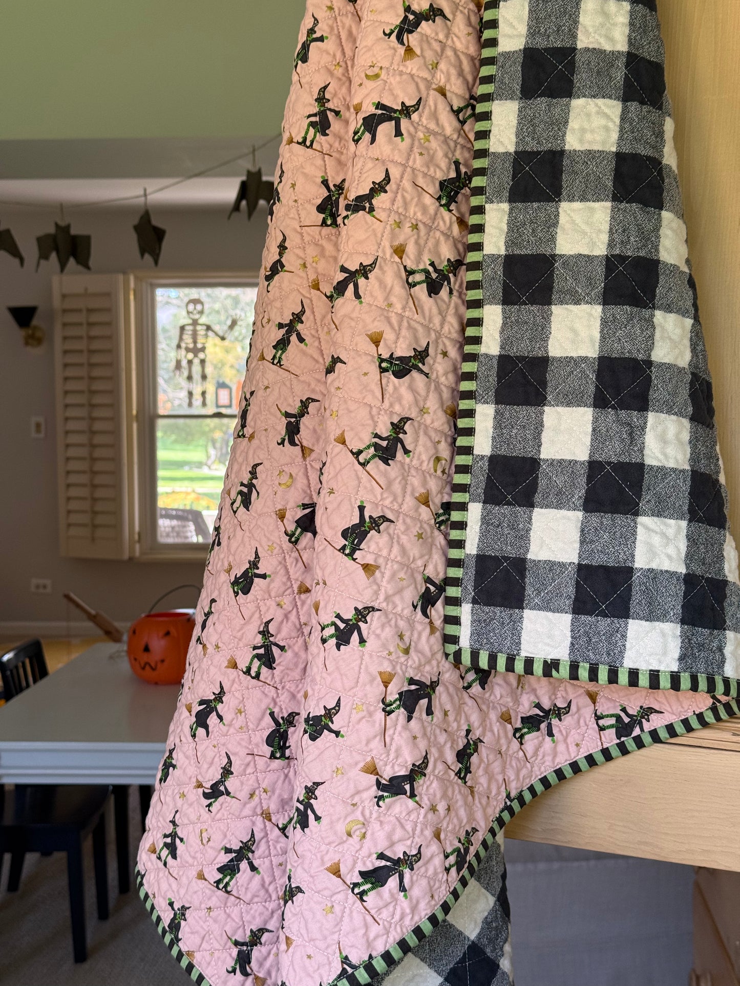 Kid Size Quilt - Blush Wicked Witches