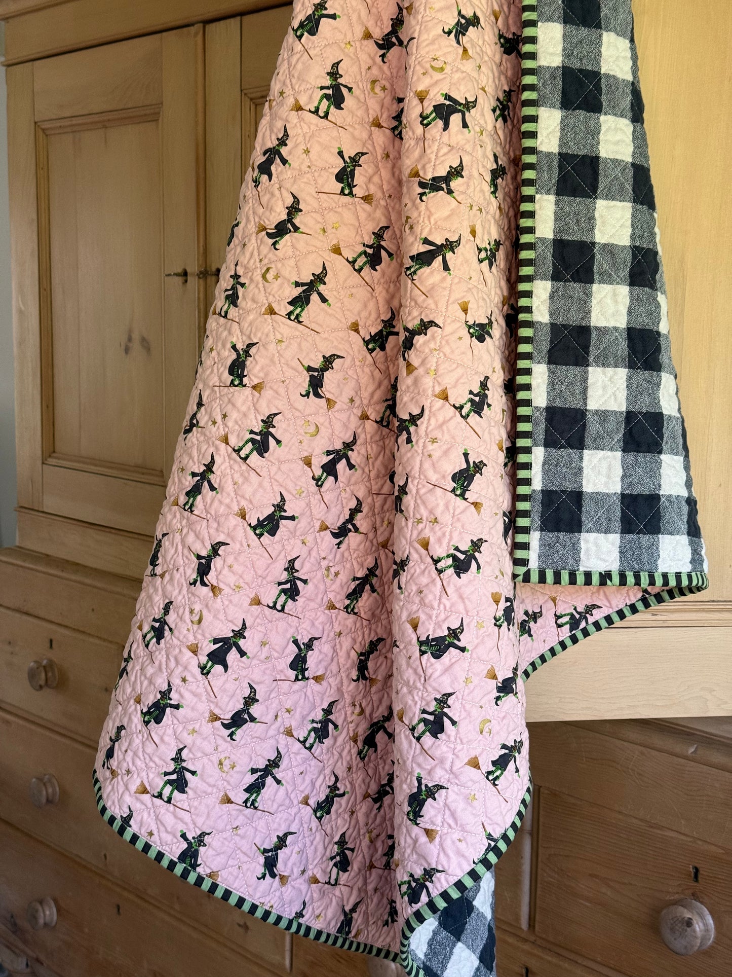 Kid Size Quilt - Blush Wicked Witches