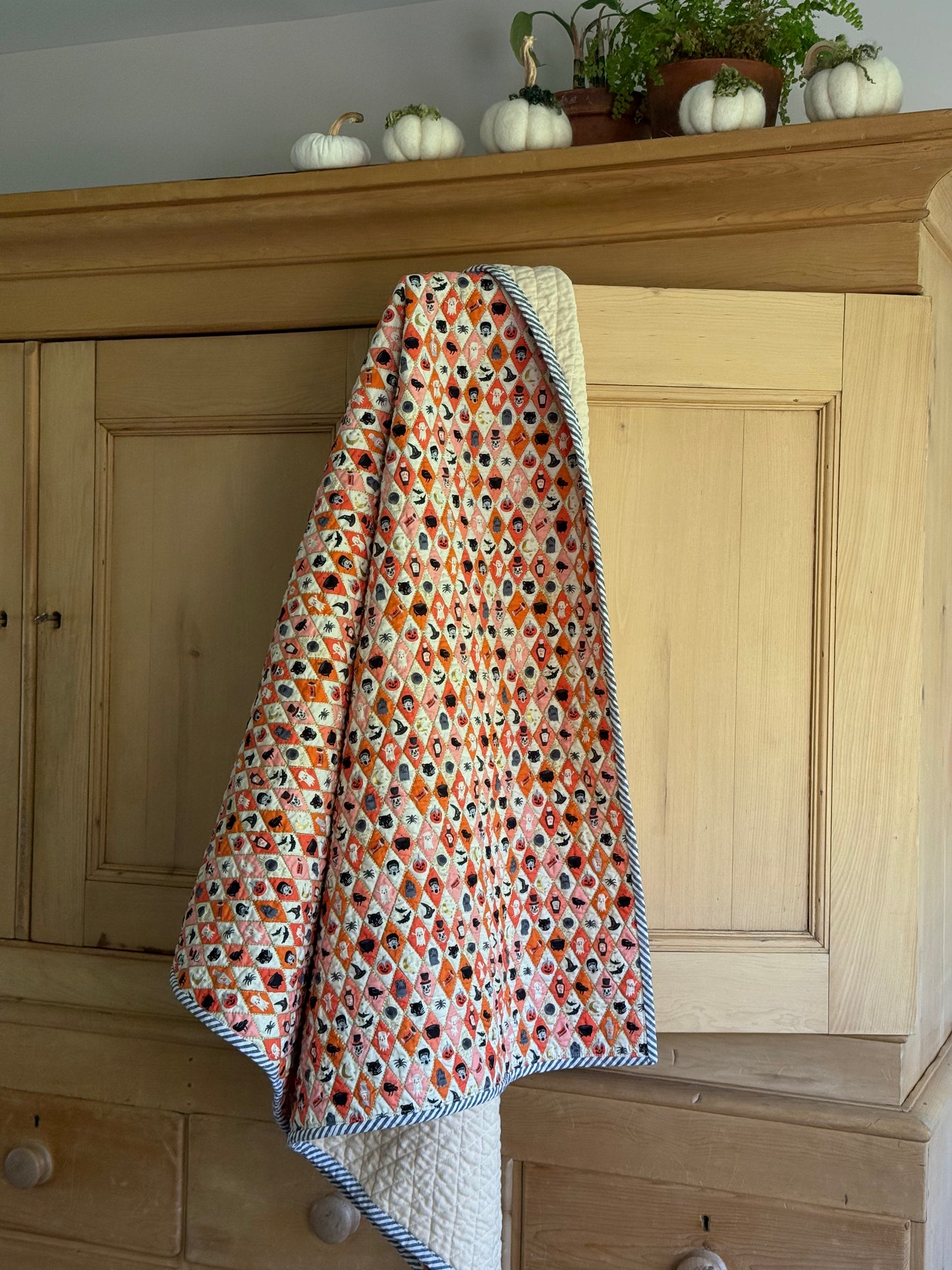 Kid Size Quilt - Halloween Argyle