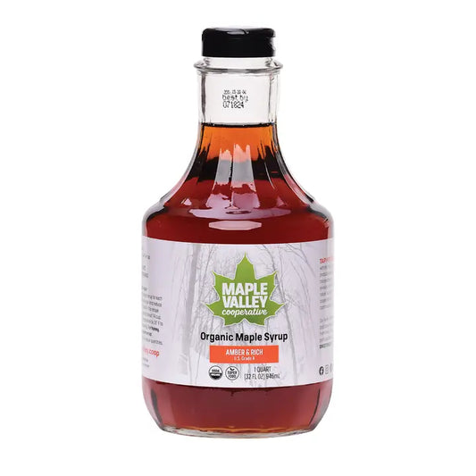 Maple Syrup Organic Amber & Rich 32 oz. Glass Decanter