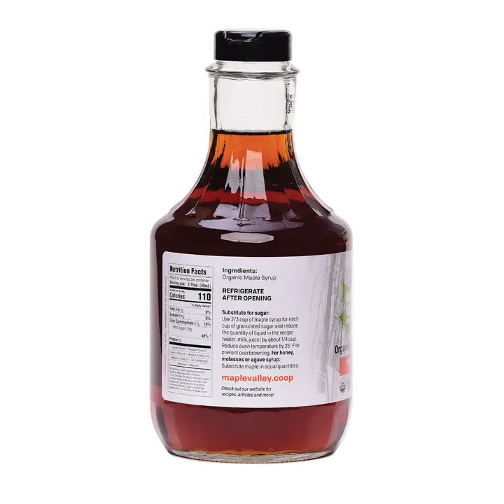 Maple Syrup Organic Amber & Rich 32 oz. Glass Decanter