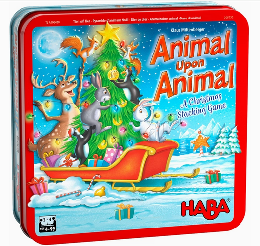 HABA Animal Upon Animal: A Christmas Stacking Game (Made in Germany)