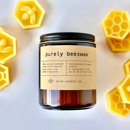Purely Beeswax Candle from aire candle co.