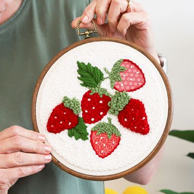 So Berry Happy Punch Needle Embroidery Kit