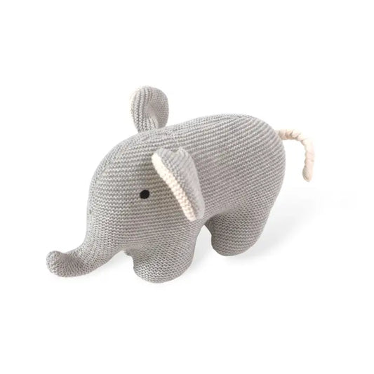 Elephant Knit Stuffed Animal Soft Baby Toy (Organic Cotton)