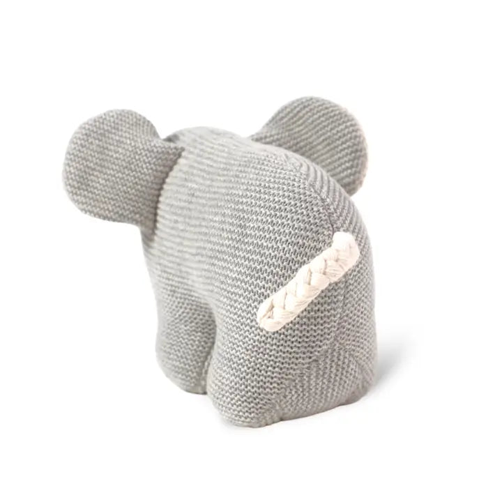 Elephant Knit Stuffed Animal Soft Baby Toy (Organic Cotton)