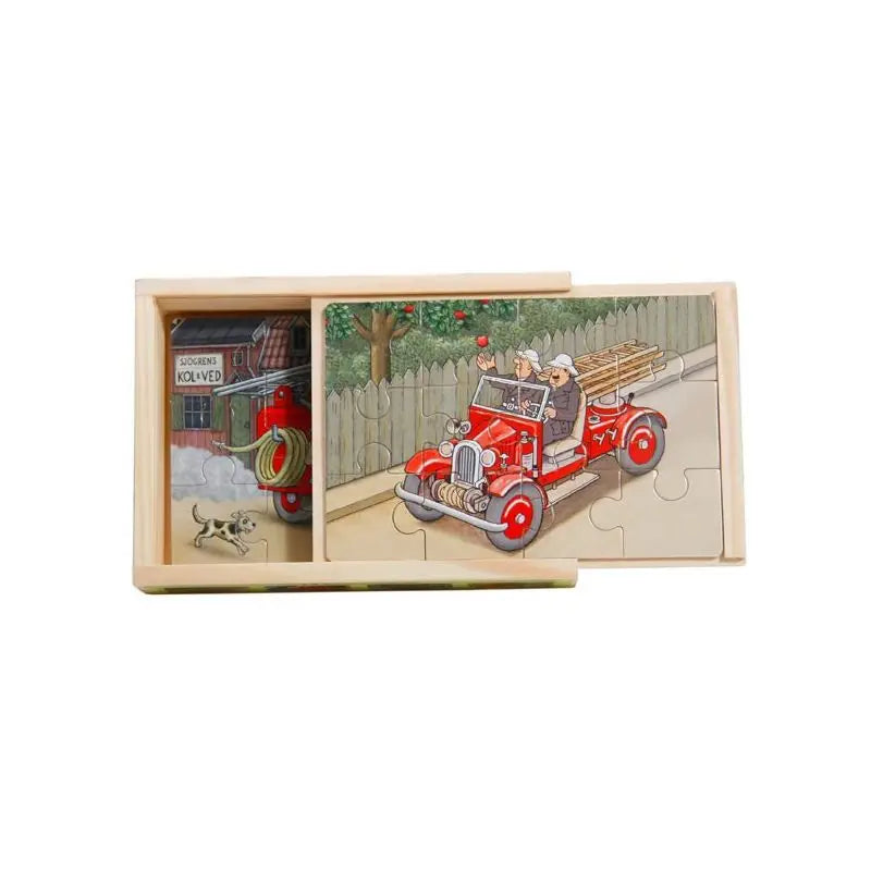 Jan Loof Fire Engine Tray Puzzle – Peony Pedal's Hand Picked
